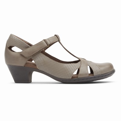 Salto Alto Rockport Brynn T-Strap Mulher Cinzentas PT-97025